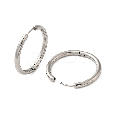 Non-Tarnish 304 Stainless Steel Hoop Earrings EJEW-P177-P-27-1