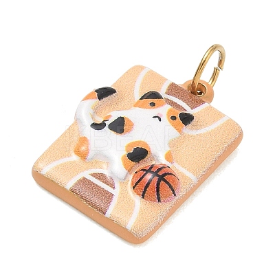 Printed 304 Stainless Steel Pendants SA-CBA4D1F-09G-B-1