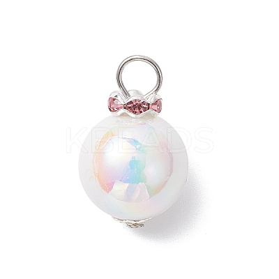 Imitation Pearl Acrylic Pendants PALLOY-JF04349-01-1