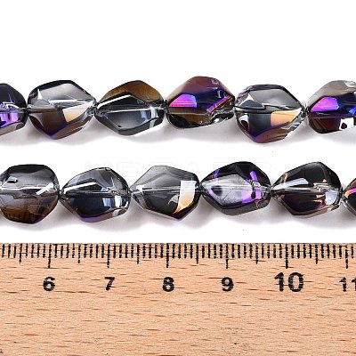 Electroplate Glass Beads Strands EGLA-T021-10J-1