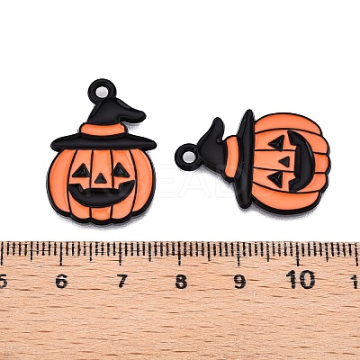 Halloween Theme Spray Painted Alloy Enamel Pendants LS-ENAM-T020-09A-1