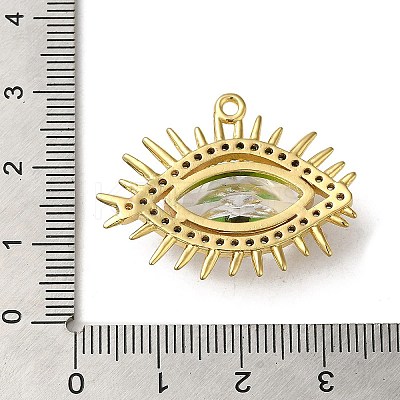 Brass Micro Pave Cubic Zirconia Pendants KK-F865-03G-1