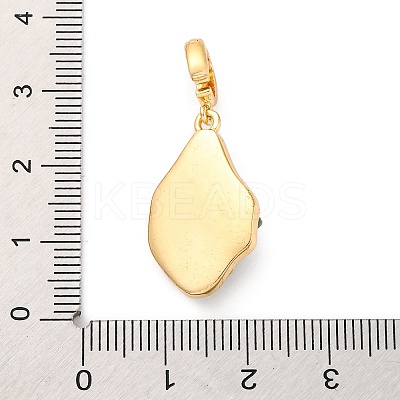 Brass Enamel Pendants KK-S502-03G-1