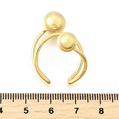 304 Stainless Steel Cuff Rings RJEW-D320-01G-1