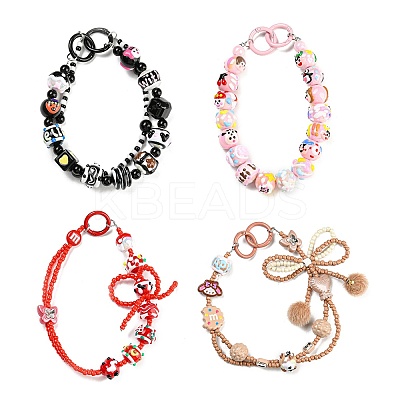 Hand Painted Acrylic with Enamel Beads MACR-K354-37-1