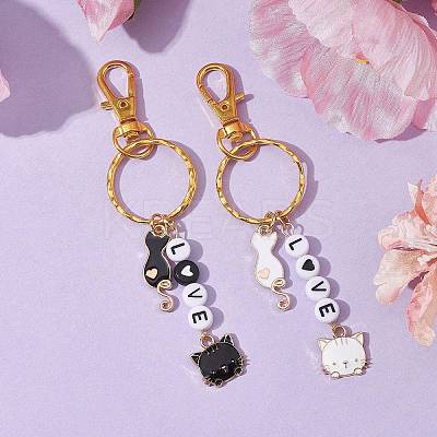Valentine's Day Eco-Friendly Zinc Alloy Enamel Pendant Keychain KEYC-JKC00620-1