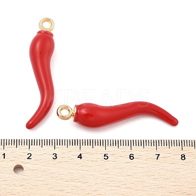 Rack Plating Alloy Enamel Pendants PALLOY-R451-07G-03-1