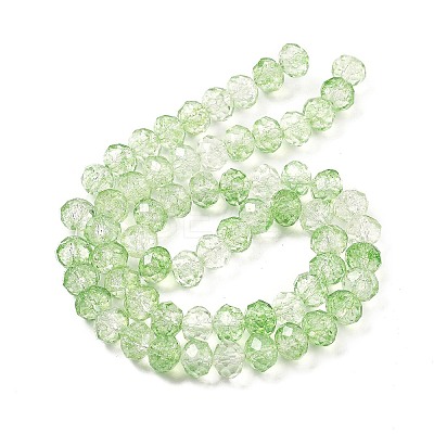 Transparent Crackle Glass Beads Strands CCG-L050-01A-03-1