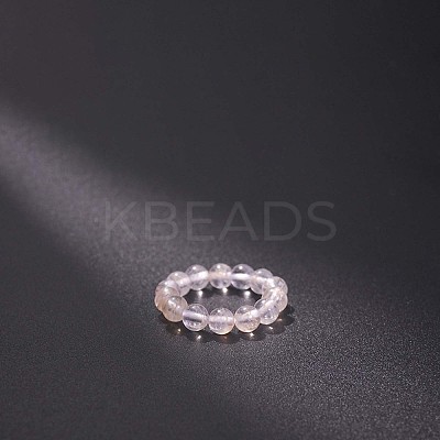 Synthetic Watermelon Stone Glass Stretchy Finger Rings FS-WG01730-30-1