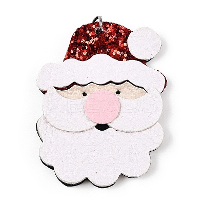PU Leather Big Pendants FIND-N005-73G-1