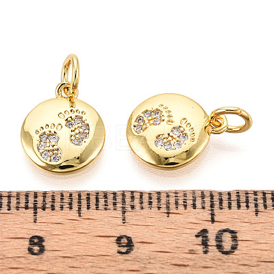 Brass Micro Pave Cubic Zirconia Charms KK-N257-67G-1