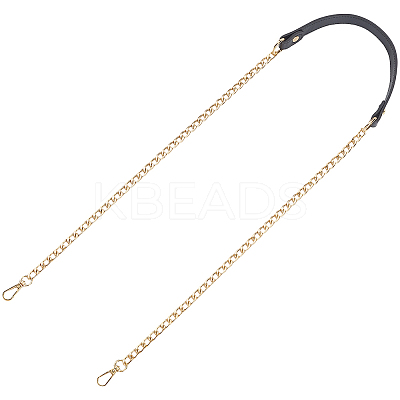 Imitation Leather & Alloy Crossbody Purse Chains FIND-WH20033-034F-LG-1