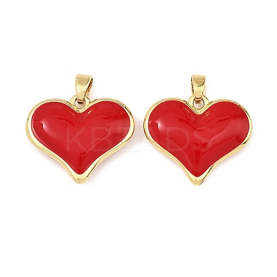 Brass Enamel Pendants KK-T001-01G-1