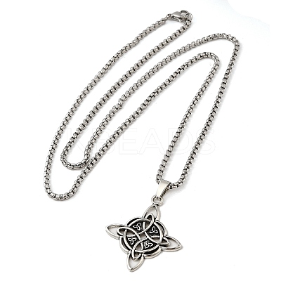 201 Stainless Steel Pendant Necklaces NJEW-G118-02AS-1
