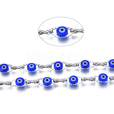 304 Stainless Steel Textured Oval Cable Chains CHS-T003-33P-02-1