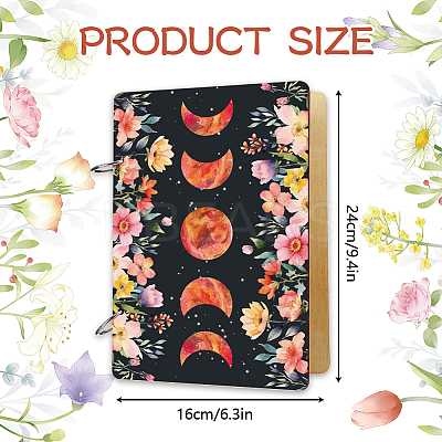 1 Set Wooden 2-Ring Loose Leaf Binder Postcard Phote Album Cover DIY-SD0001-02G-1