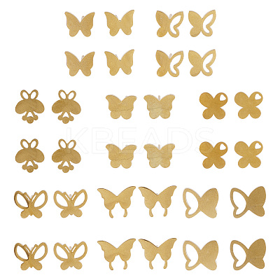 8 Pairs 8 Styles PVD Vacuum Plating 304 Stainless Steel Stud Earrings for Women EJEW-TA0001-45-1