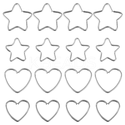 304 Stainless Steel Keychain Clasp Findings STAS-UN0018-47P-1