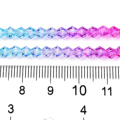 Gradient Color Baking Paint Glass Bead Strands X1-DGLA-A039-T2mm-A08-1