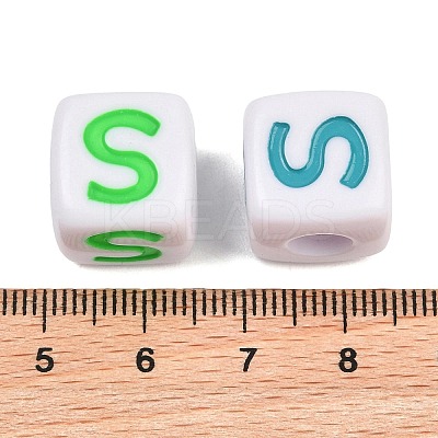 Opaque Acrylic Enamel European Beads AC-ACBA1794-04S-1