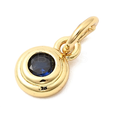 Brass Cubic Zirconia Charms KK-G554-02B-02-1