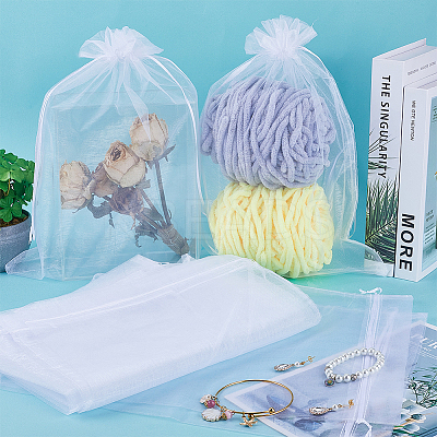 30pcs Large Organza Pouches Portable Shoes Bag Travel Storage Drawstring Bags OP-SP0001-03B-01-1