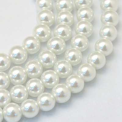 Baking Paint Glass Pearl Round Bead Strands HY-Q003-10mm-01-1