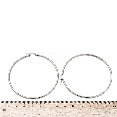 Tarnish Resistant 304 Stainless Steel Big Hoop Earrings EJEW-F105-02P-1