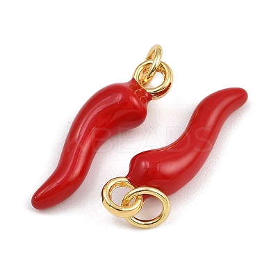 Brass Enamel Pendants KK-I377-01G-03-1