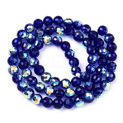 Transparent Electroplate Glass Beads Strands EGLA-N012-001-B09-1