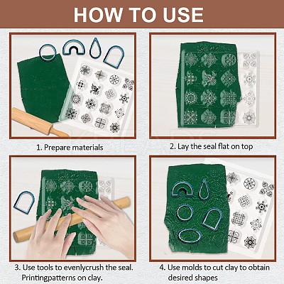 Silicone Clay Texture Mat AJEW-WH0447-022-1