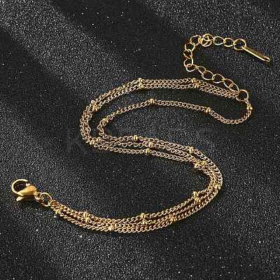 304 Stainless Steel Multi-strand Bracelets BJEW-Q051-02G-B-1