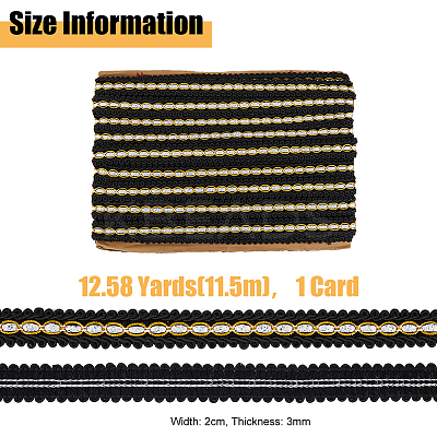 Centipede Braided Polyester Lace Trim OCOR-WH0092-02B-1