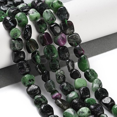 Natural Ruby in Zoisite Beads Strands G-P497-01C-50-1