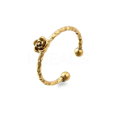 304 Stainless Steel Cuff Rings for Women RJEW-H250-01G-1