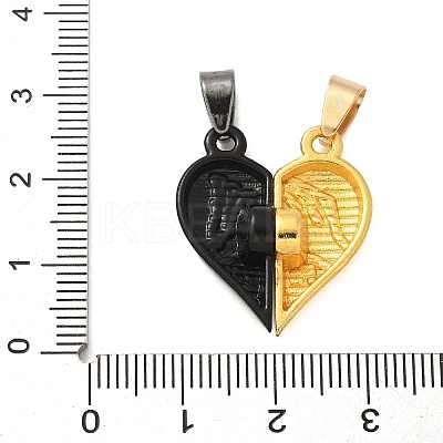 Alloy Enamel Split Pendants STAS-M114-06EBG-1