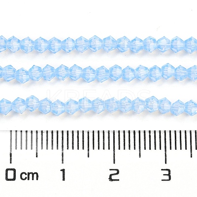 Baking Paint Transparent Glass Beads Strands DGLA-F029-J2mm-02-1