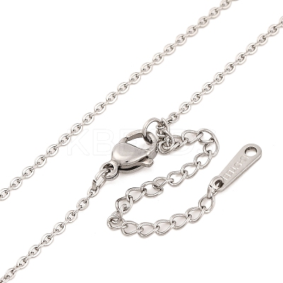 Non-Tarnish 304 Stainless Steel Heart Pendant Necklaces for Women EJEW-Z044-01P-1