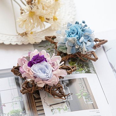 Star Shape Rattan Vine Wreath Garland Decoration DIY-B022-03B-1