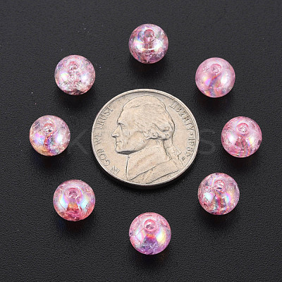 Transparent Crackle Acrylic Beads MACR-S373-66-L04-1