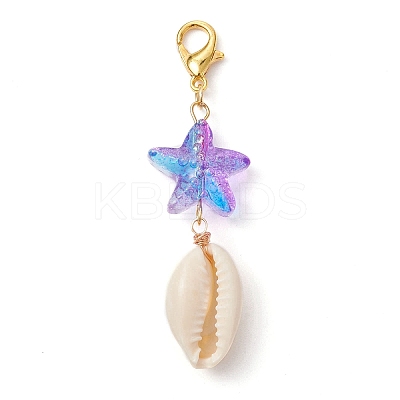 Shell Pendent Decorations HJEW-JM01324-1