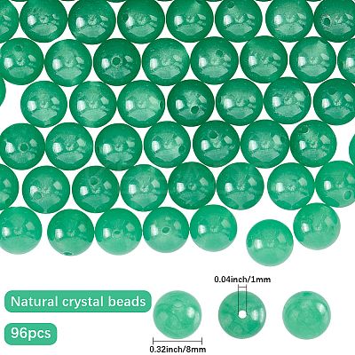 96Pcs Natural Dyed Malaysia Jade Beads G-SC0003-56-1
