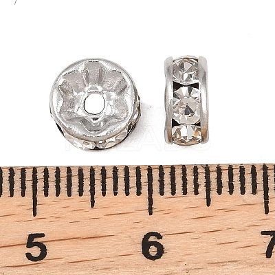 304 Stainless Steel Rhinestone Spacer Beads STAS-P444-01B-P-1