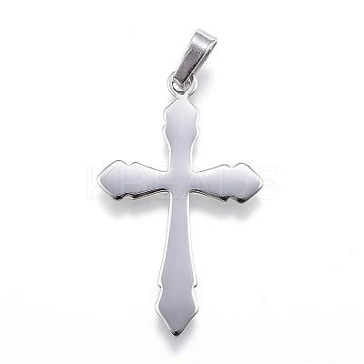 Non-Tarnish 304 Stainless Steel Pendants with 201 Stainless Steel Clasp STAS-G124-18P-1