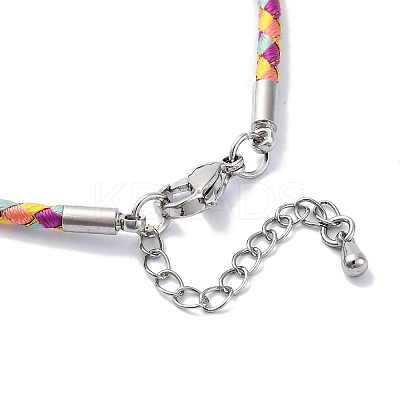 Polyester Cord Braided Bracelet Makings MAK-Z003-01P-25-1