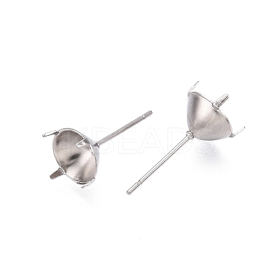Non-Tarnish 316 Surgical Stainless Steel Stud Earring Setting STAS-S117-023D-1