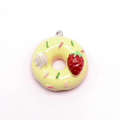 Resin Pendants RESI-WH0020-01F-1