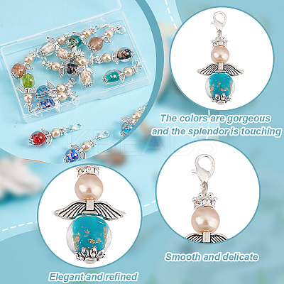 Lampwork & Glass Pendant Decoratons HJEW-GO00027-1