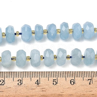 Natural Aquamarine Beads Strands G-L642-J03-03-1