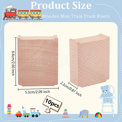 Wooden Train Track Risers WOOD-WH0029-57-1